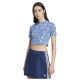 Adidas Γυναικεία κοντομάνικη μπλούζα Originals x Liberty London Tonal Baby Tee